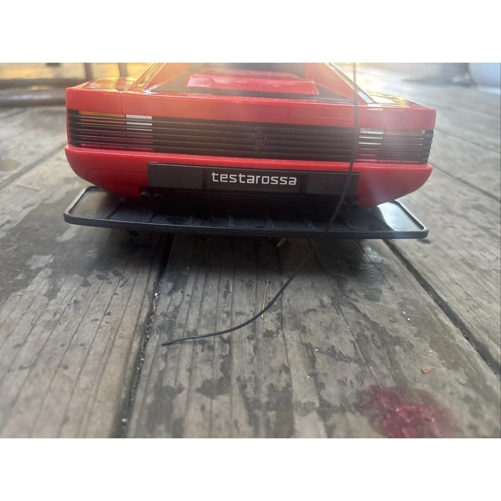Vintage 1986 Nikko Ferrari Testarossa 1:18 RC Car Remote & Original Foam Red